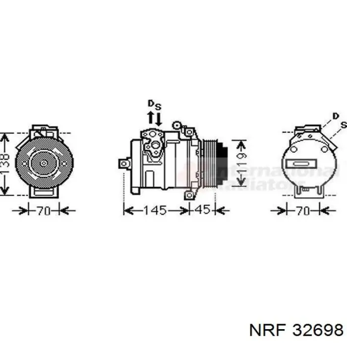 Купить 32698 NRF Компрессор климатической установки