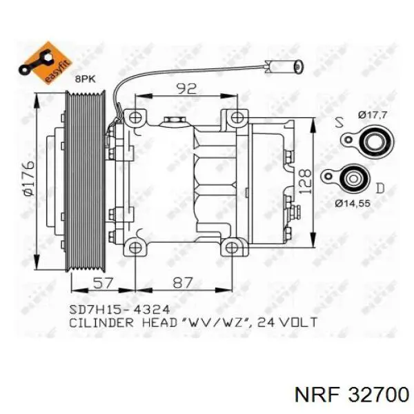 105298 Airstal Компрессор хладагента