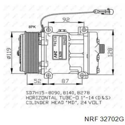 Компрессор кондиционера 32702G NRF