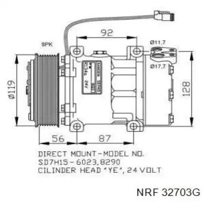 Компрессор кондиционера 32703G NRF