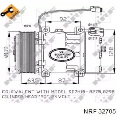 Компрессор кондиционера 32705 NRF