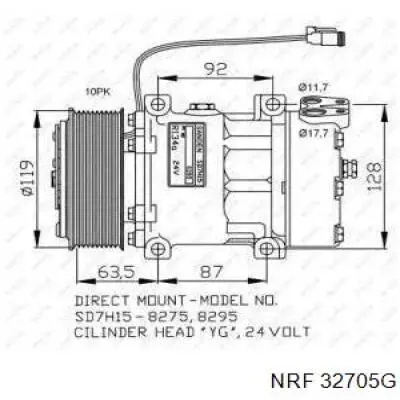 Компрессор кондиционера 32705G NRF