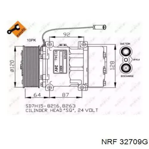 Compresor de aire acondicionado 32709G NRF