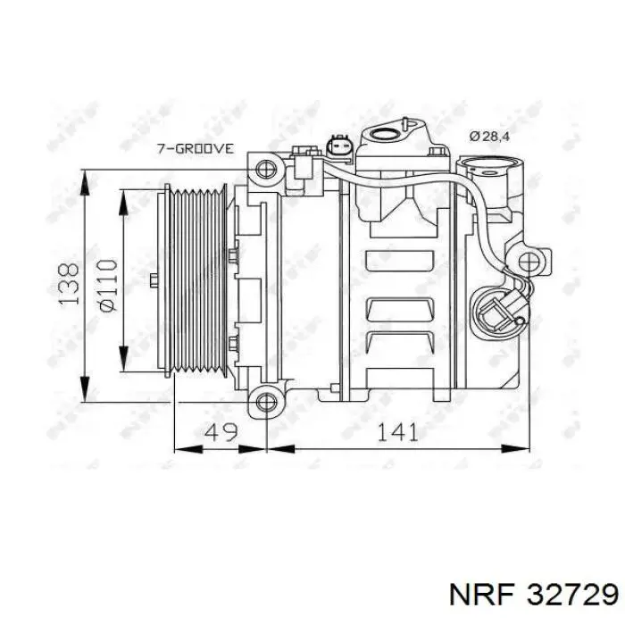32729 NRF компрессор кондиционера