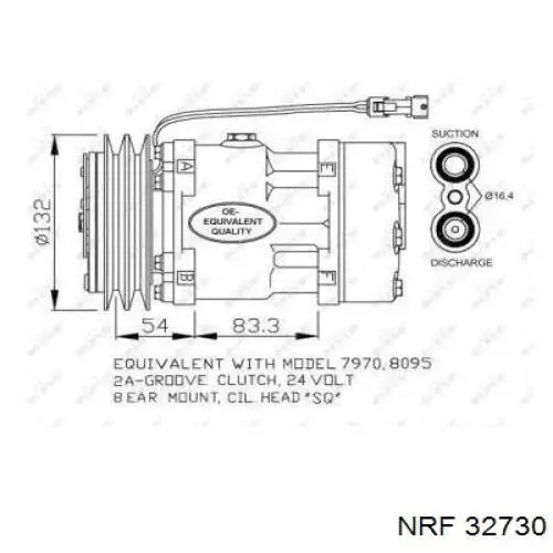32730 NRF компрессор кондиционера