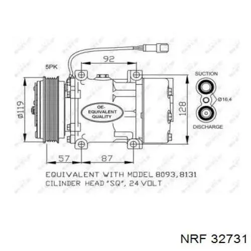 RNPRE00970 Bodyparts компрессор кондиционера