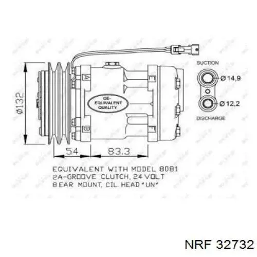 RNPRE00971 Bodyparts компрессор кондиционера