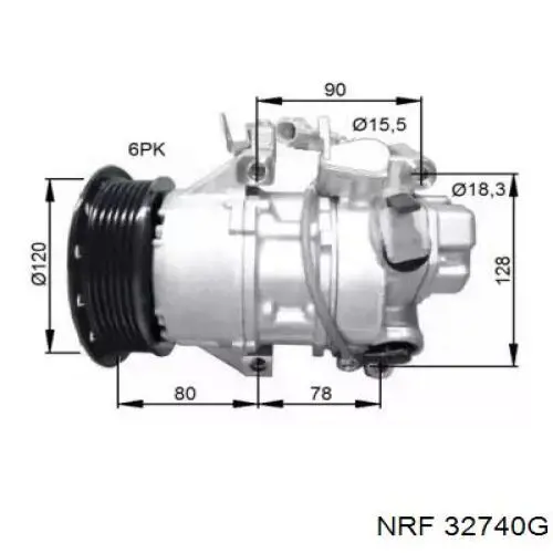 Компрессор кондиционера 32740G NRF