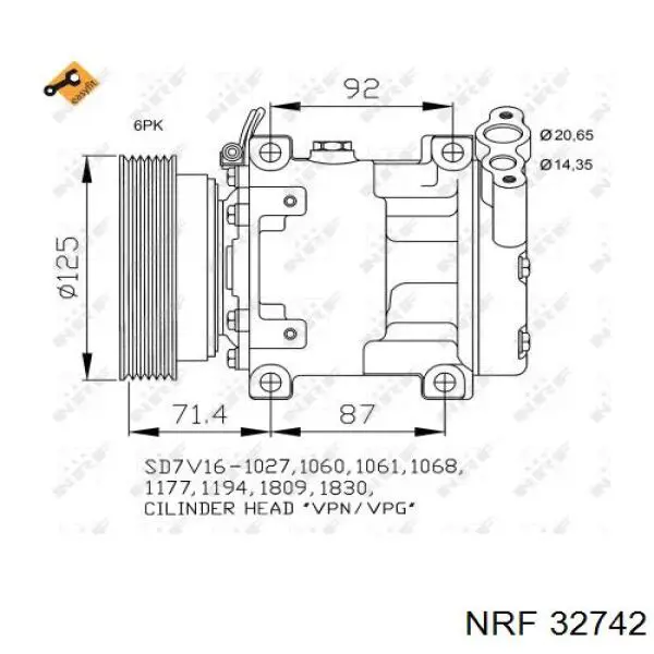 Компрессор кондиционера 8200117767R MSG Rebuilding