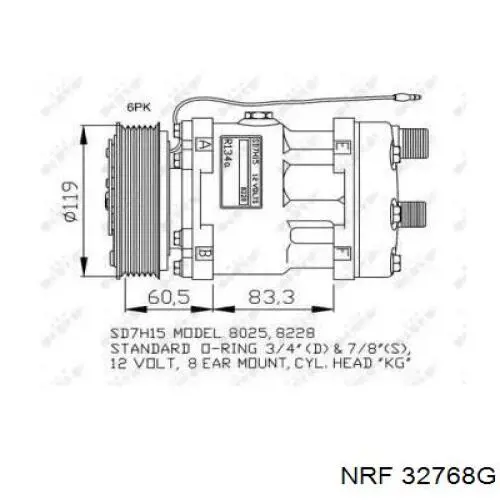 32768G NRF compressor de aparelho de ar condicionado