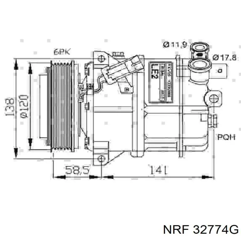 32774G NRF compressor de aparelho de ar condicionado