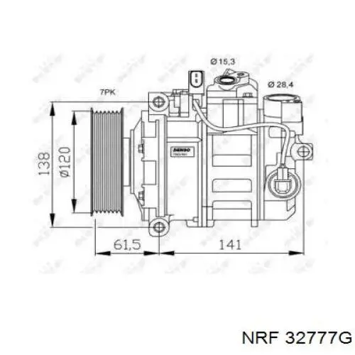 Компрессор кондиционера 32777G NRF