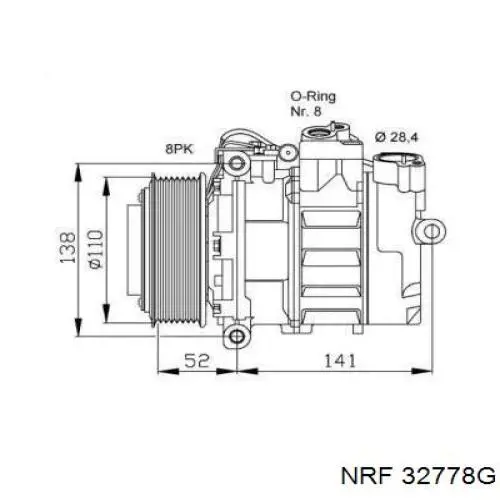 Компрессор кондиционера 32778G NRF