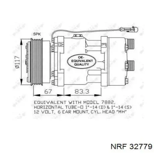 32779 NRF компрессор кондиционера