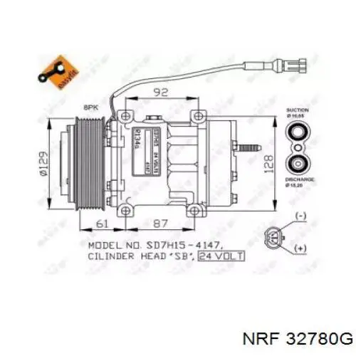 32780G NRF compressor de aparelho de ar condicionado