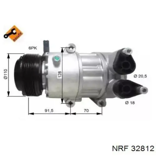 32812 NRF compressor de aparelho de ar condicionado