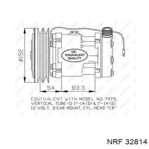 SD7H15-7975 Sanden compressor de aparelho de ar condicionado