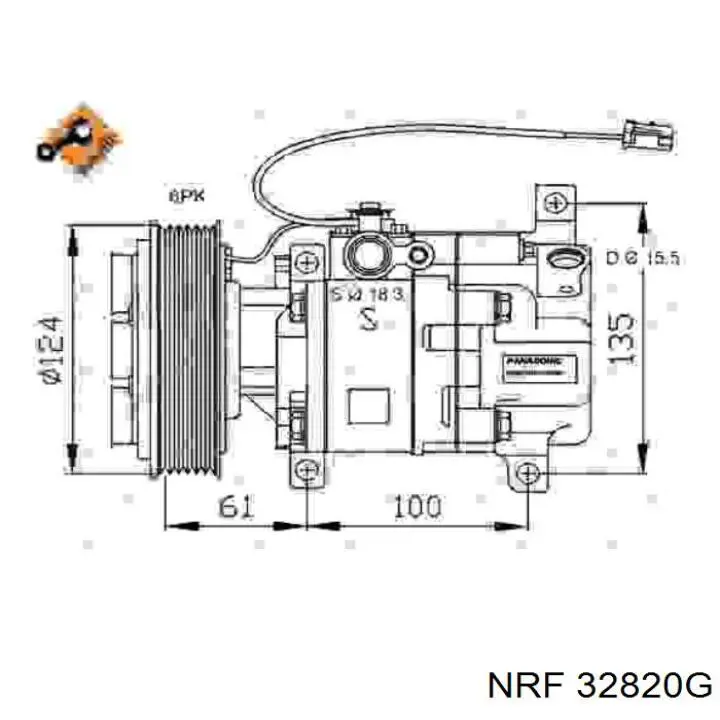 H12A1AX4EYR Mazda compressor de aparelho de ar condicionado