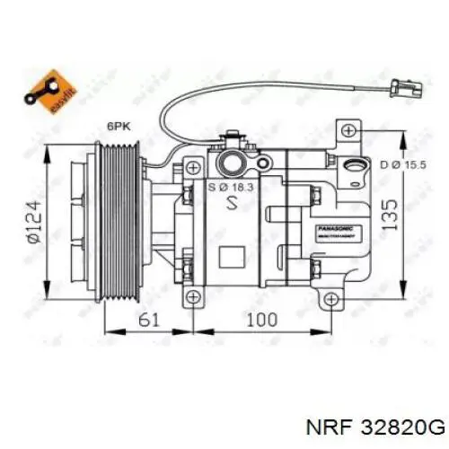 Compresor de aire acondicionado 32820G NRF