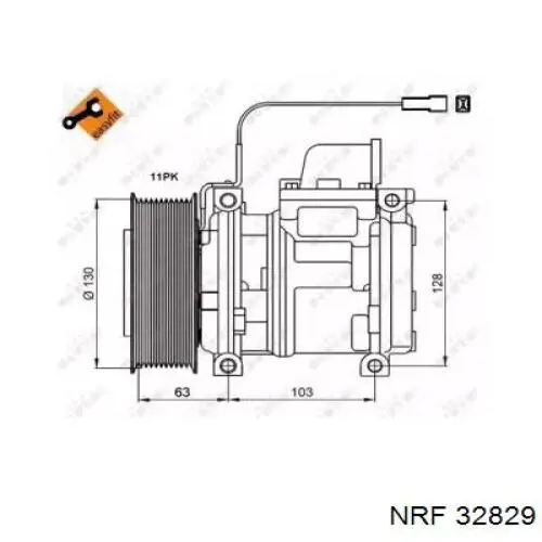 32829 NRF компрессор кондиционера