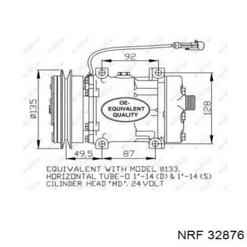 Компрессор кондиционера 504046499 Iveco