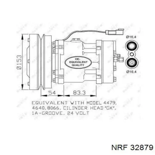 32879 NRF Компрессор хладагента