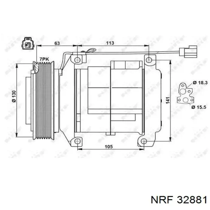 32881 NRF compressor de aparelho de ar condicionado