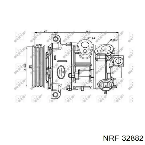 Компрессор кондиционера 5058228AI Chrysler
