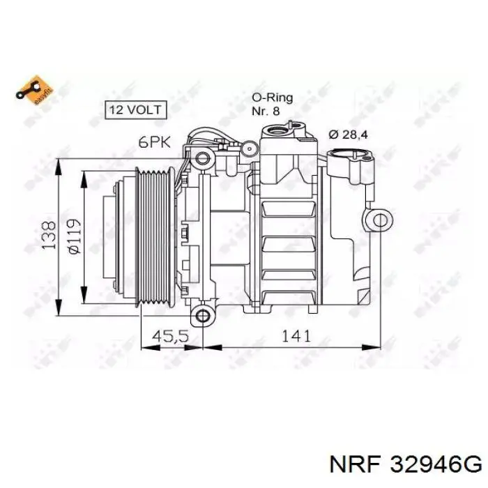 Компрессор кондиционера 101756 Airstal