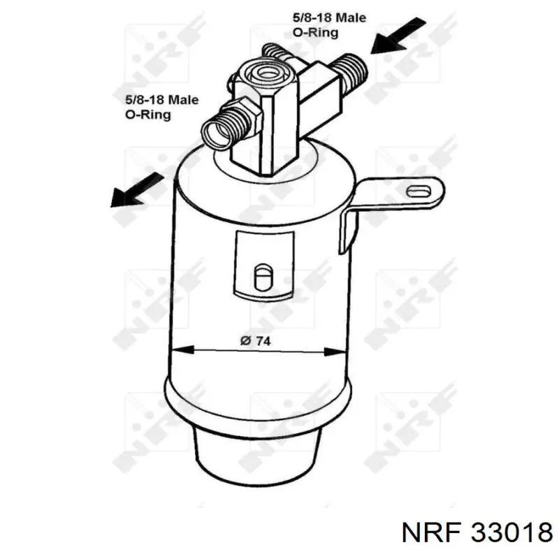 33018 NRF ресивер-осушитель кондиционера