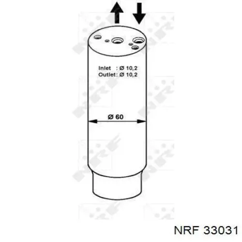 Ресивер-осушувач кондиціонера 33031 NRF