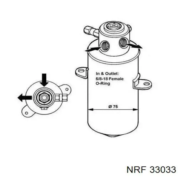 33033 NRF ресивер-осушитель кондиционера