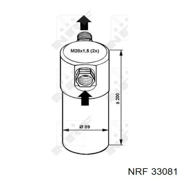 Receptor-secador del aire acondicionado 33081 NRF