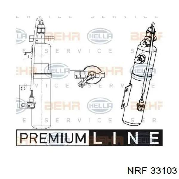 Receptor-secador del aire acondicionado 33103 NRF