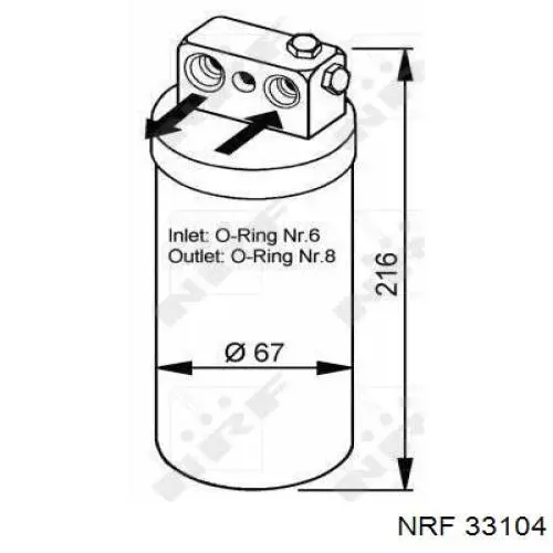 Осушитель кондиционера 33104 NRF