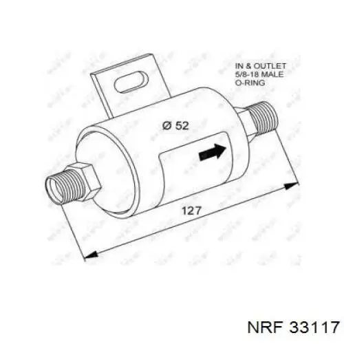 33117 NRF ресивер-осушитель кондиционера