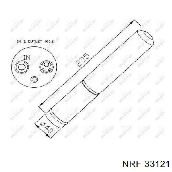 Ресивер-осушувач кондиціонера 33121 NRF