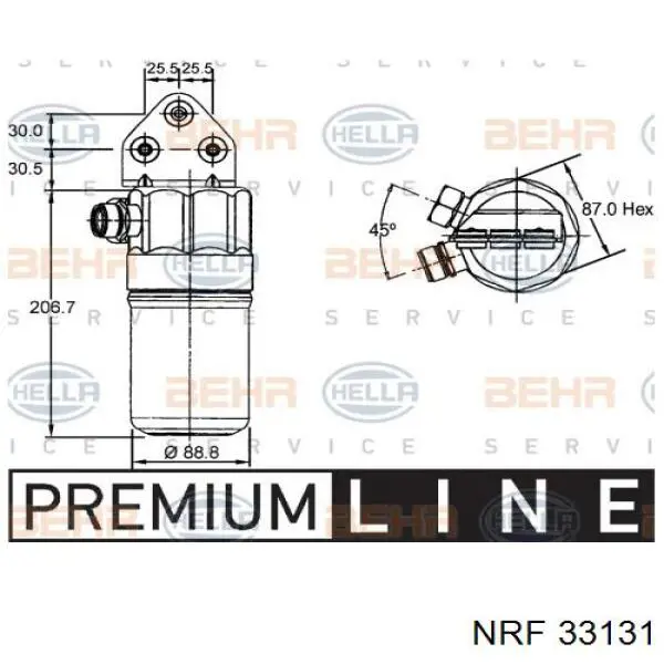 Receptor-secador del aire acondicionado 33131 NRF