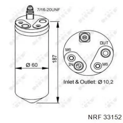 33152 NRF ресивер-осушитель кондиционера