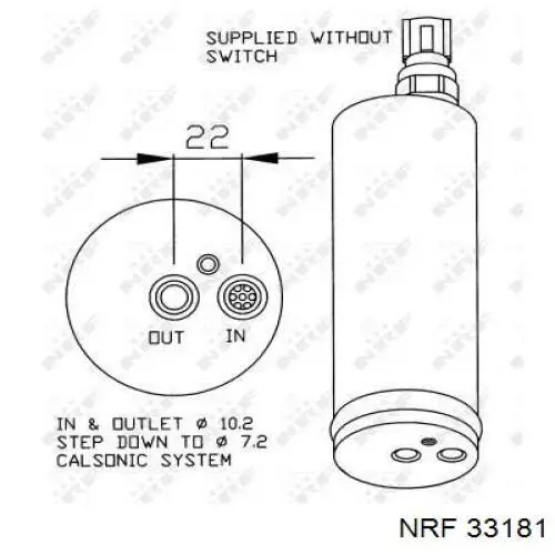 Receptor-secador del aire acondicionado 33181 NRF