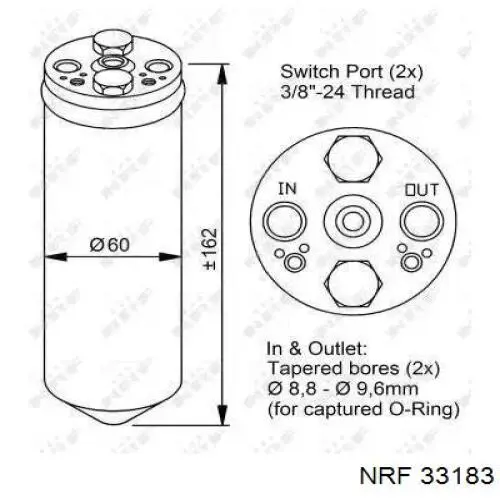 Receptor-secador del aire acondicionado 33183 NRF