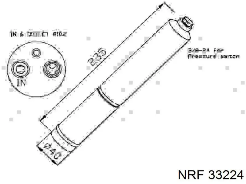 Receptor-secador del aire acondicionado 33224 NRF