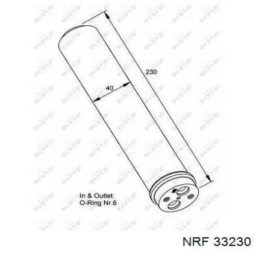 Receptor-secador del aire acondicionado 33230 NRF