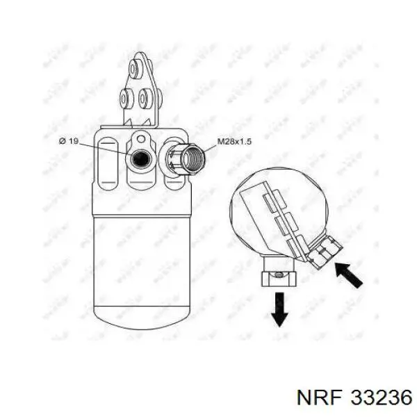 33236 NRF ресивер-осушитель кондиционера