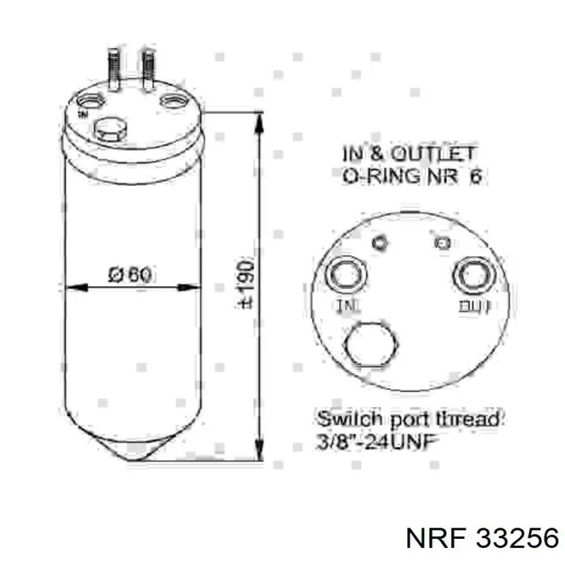 33256 NRF ресивер-осушитель кондиционера