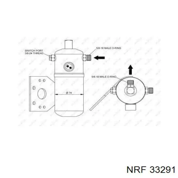 33291 NRF Ресивер-осушитель кондиционера