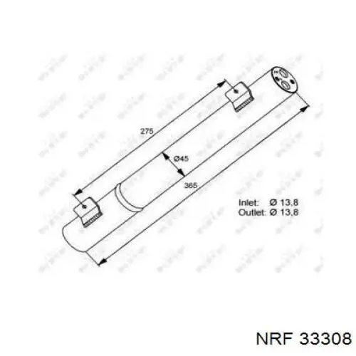 33308 NRF ресивер-осушитель кондиционера