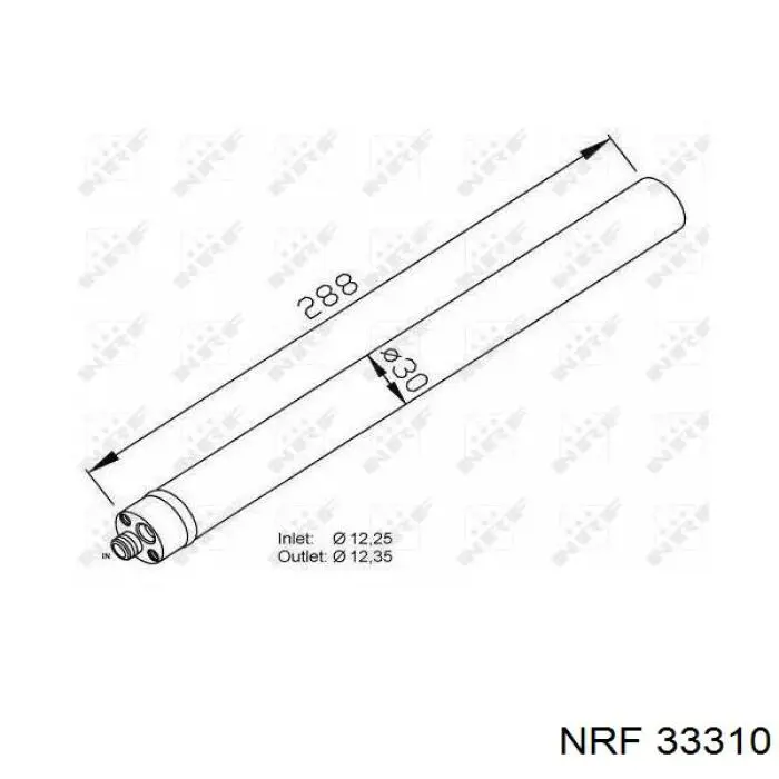 Receptor-secador del aire acondicionado 33310 NRF