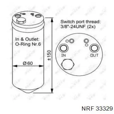 33329 NRF ресивер-осушитель кондиционера