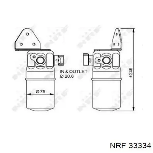 33334 NRF ресивер-осушитель кондиционера